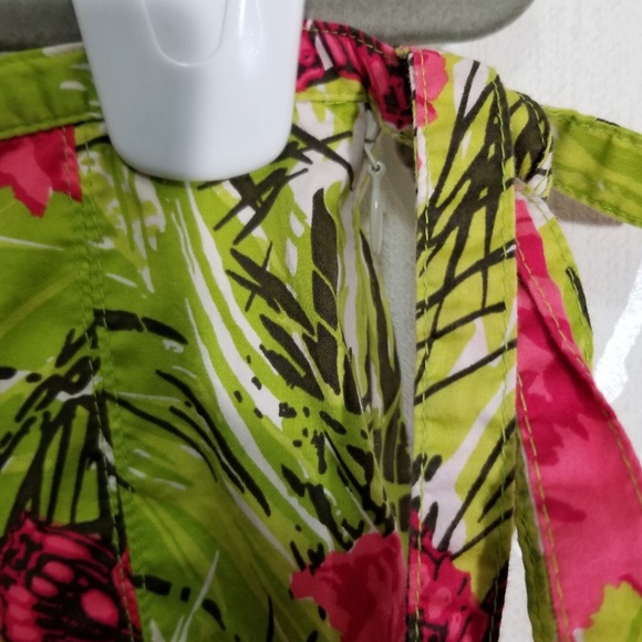 Talbots Green Floral Print Pleated A-Line Skirt - Picture 2 of 4